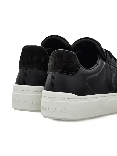 Ferragamo Men's Thor Low-Top Sneakers - Nero - Size 14 | Thumbnail 3 Ferragamo Men's Thor Low-Top Sneakers - Nero - Size 14 | Thumbnail 3