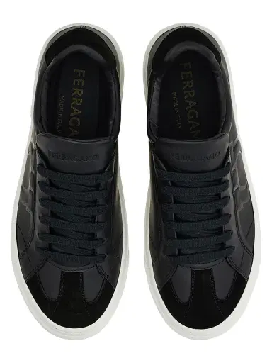 Ferragamo Men's Thor Low-Top Sneakers - Nero - Size 14 | Thumbnail 4 Ferragamo Men's Thor Low-Top Sneakers - Nero - Size 14 | Thumbnail 4