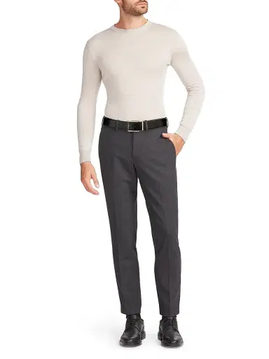 Ferragamo Men's Adjustable Grained Leather Belt - Nero Concrete - Size 34 | Thumbnail 2 Ferragamo Men's Adjustable Grained Leather Belt - Nero Concrete - Size 34 | Thumbnail 2