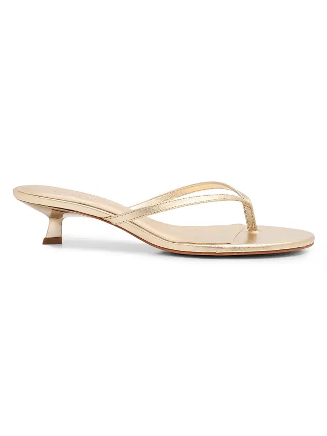 Schutz Women's Carolyn 50MM Leather Sandals - Platina