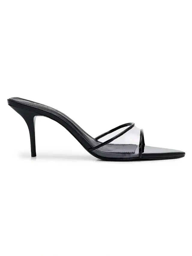 Schutz Women's Elodie Vinyl 75MM Patent Leather Sandals - Transparent Black