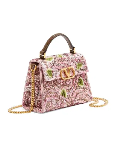 Valentino Garavani Women's VSling Mini Embroidered Top Handle Bag - Pink | Thumbnail 5