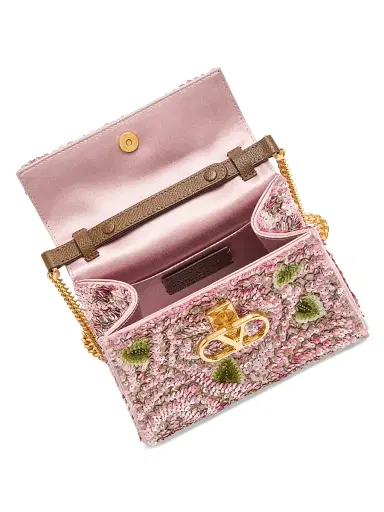 Valentino Garavani Women's VSling Mini Embroidered Top Handle Bag - Pink | Thumbnail 7