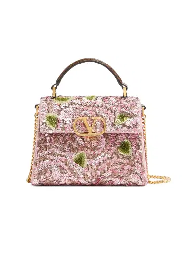 Valentino Garavani Women's VSling Mini Embroidered Top Handle Bag - Pink | Thumbnail 1