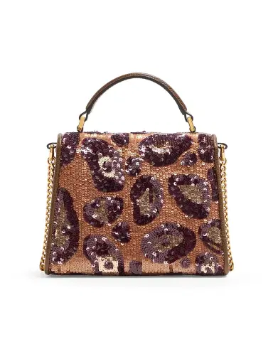 Valentino Garavani Women's VSling Mini Embroidered Animalier Top Handle Bag - Brown | Thumbnail 6