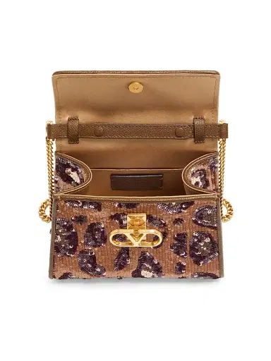 Valentino Garavani Women's VSling Mini Embroidered Animalier Top Handle Bag - Brown | Thumbnail 7