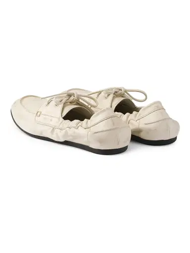 Prada Women's Shuffle Antiqued Leather Boat Loafers | Thumbnail 3 Prada Women's Shuffle Antiqued Leather Boat Loafers | Thumbnail 3
