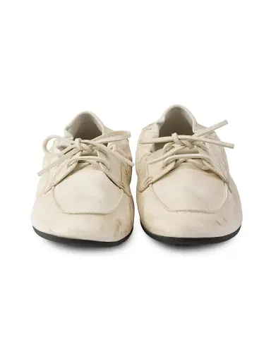 Prada Women's Shuffle Antiqued Leather Boat Loafers - Beige Khaki - Size 10 | Thumbnail 4 Prada Women's Shuffle Antiqued Leather Boat Loafers - Beige Khaki - Size 10 | Thumbnail 4