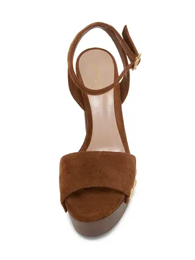Gianvito Rossi Women's 70MM Studded Suede Platform Sandals | Thumbnail 4 Gianvito Rossi Women's 70MM Studded Suede Platform Sandals | Thumbnail 4