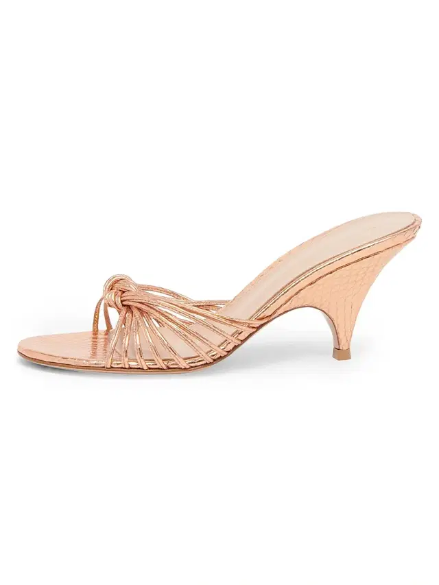 Gianvito Rossi Women's 70MM Knotted Snakeskin-Embossed Leather Sandals - Mekong