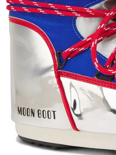 Moon Boot Men's MB Icon Metallic Logo Boots - Silver Blue Red - Size 2 | Thumbnail 5 Moon Boot Men's MB Icon Metallic Logo Boots - Silver Blue Red - Size 2 | Thumbnail 5