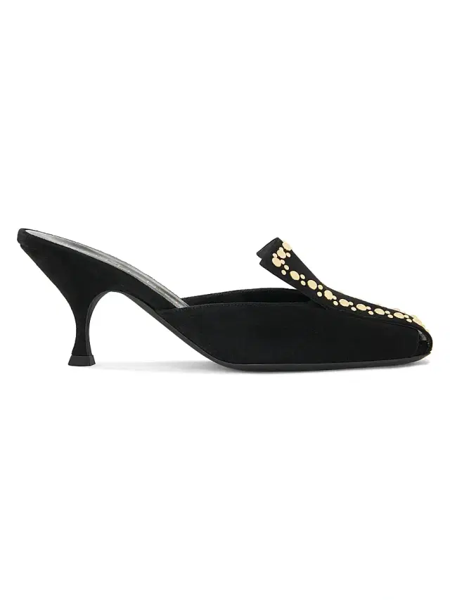 Herbert Levine Women's Bright Idea 70MM Embellished Suede Mules - Black