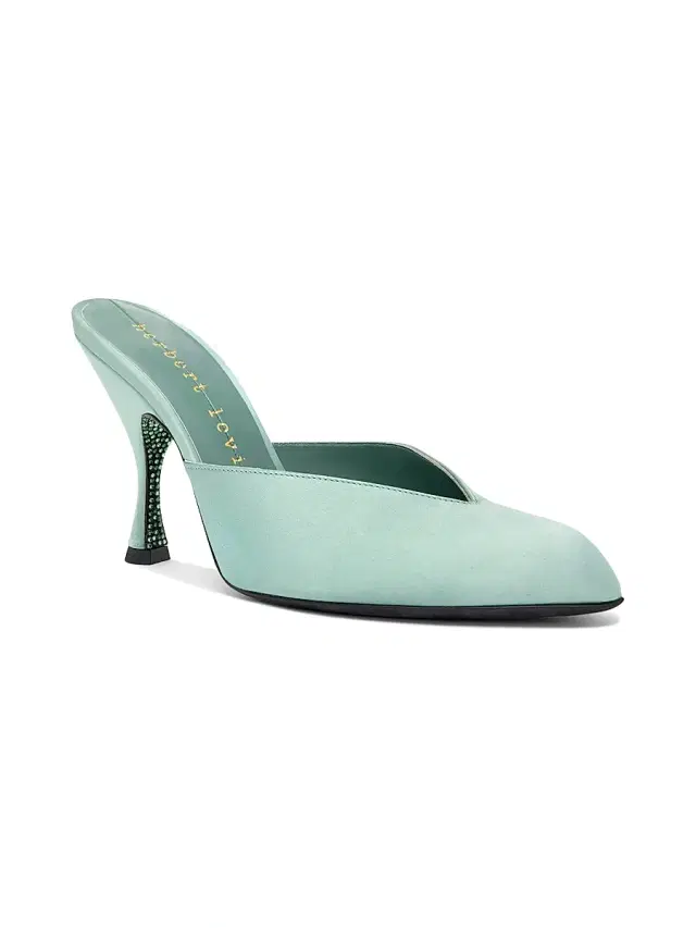 Women's Sitting Pretty 95MM Satin Mules - Sea Foam