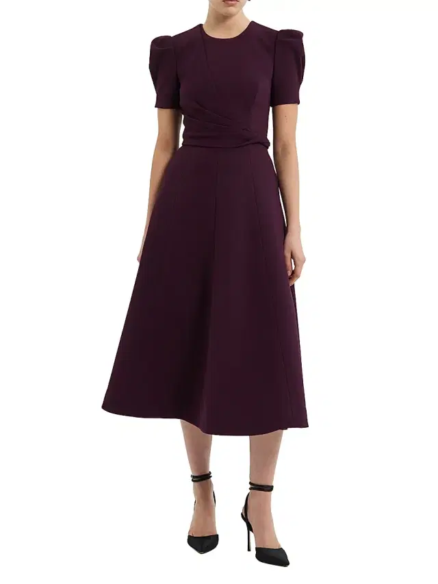 Rebecca Vallance Women's Syrah Crepe Fit & Flare Midi-Dress - Blackberry