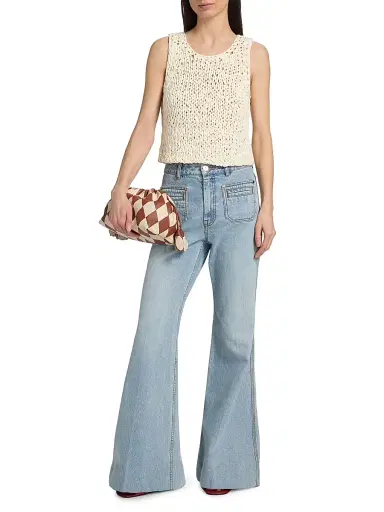 Zimmermann Women's Stretch Cotton Flared Jeans | Thumbnail 2