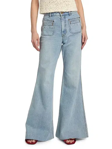 Zimmermann Women's Stretch Cotton Flared Jeans | Thumbnail 3