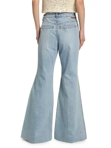 Zimmermann Women's Stretch Cotton Flared Jeans | Thumbnail 5