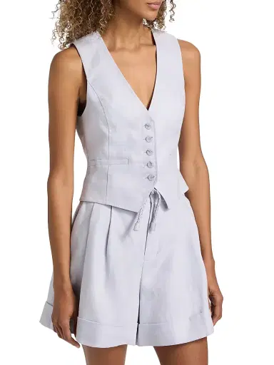 Zimmermann Women's Luna Linen Vest | Thumbnail 4 Zimmermann Women's Luna Linen Vest | Thumbnail 4