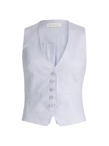 Zimmermann Women's Luna Linen Vest | Thumbnail 1 Zimmermann Women's Luna Linen Vest | Thumbnail 1