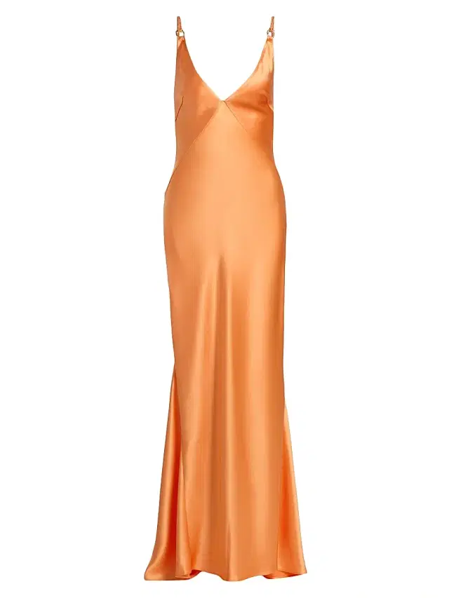 Acler Women's Utterby Satin Maxi Dress - Fanta