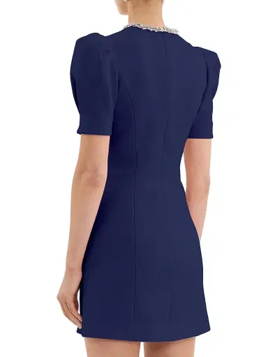 Rebecca Vallance Women's Nemy Diamonte Minidress - Navy | Thumbnail 3