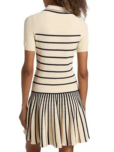 Zimmermann Women's Luna Striped Polo Minidress | Thumbnail 5