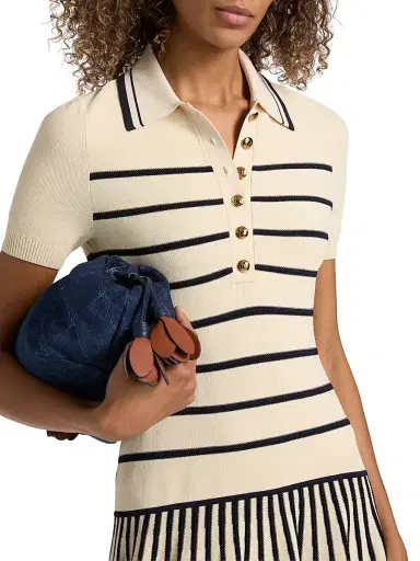 Zimmermann Women's Luna Striped Polo Minidress | Thumbnail 6