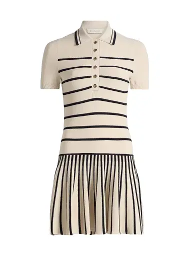 Zimmermann Women's Luna Striped Polo Minidress | Thumbnail 1