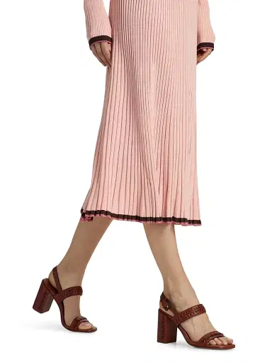Zimmermann Women's Rib-Knit Midi-Skirt - Soft Pink Multi - Size 8 | Thumbnail 6 Zimmermann Women's Rib-Knit Midi-Skirt - Soft Pink Multi - Size 8 | Thumbnail 6