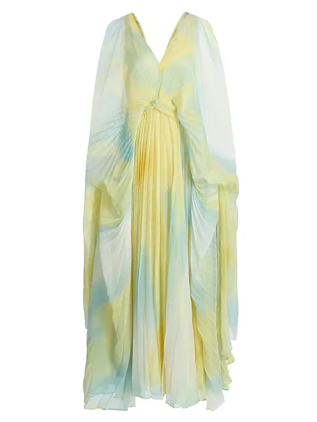 Acler Women's Anslow Pleated Maxi Dress - Lemon Mist