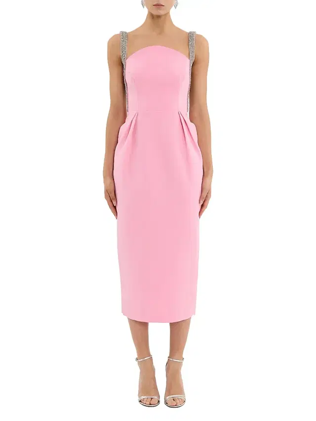 Rebecca Vallance Women's Amaro Embellished Midi-Dress - Pink