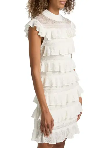 Zimmermann Women's Luna Tiered Lace Frill Minidress | Thumbnail 4