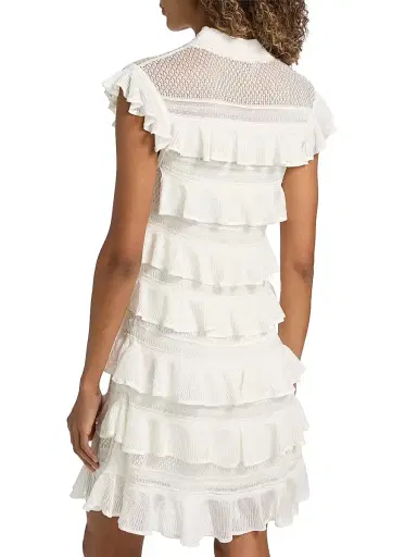 Zimmermann Women's Luna Tiered Lace Frill Minidress | Thumbnail 5