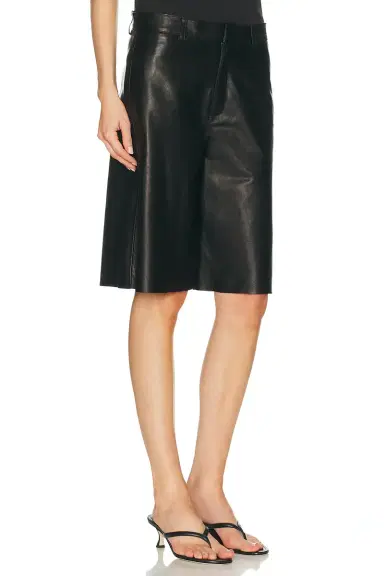 House of Dagmar Boxy Leather Short | Thumbnail 2