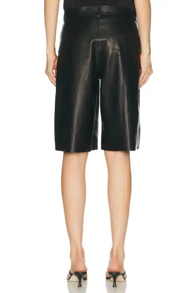 House of Dagmar Boxy Leather Short | Thumbnail 4
