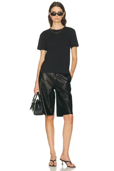 House of Dagmar Boxy Leather Short | Thumbnail 5