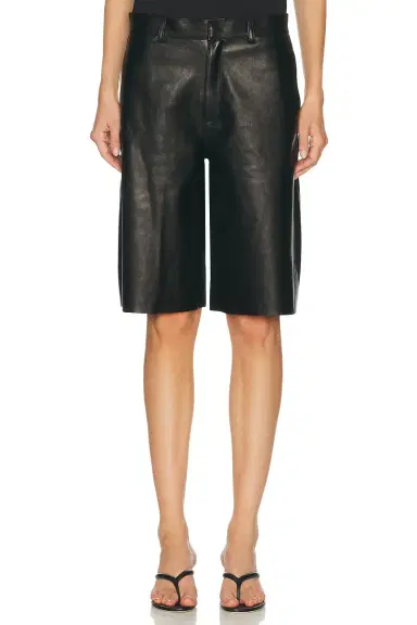 House of Dagmar Boxy Leather Short | Thumbnail 1