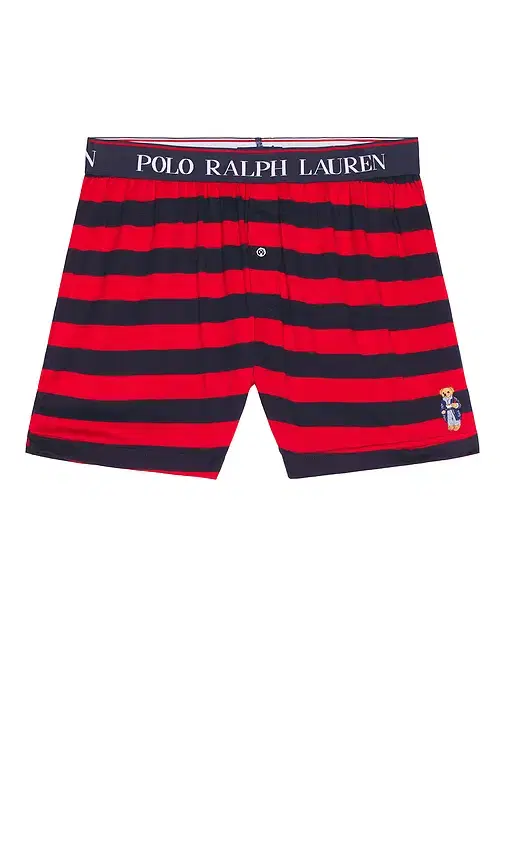 Polo Ralph Lauren Exposed Waistband Knit Boxer With Bear