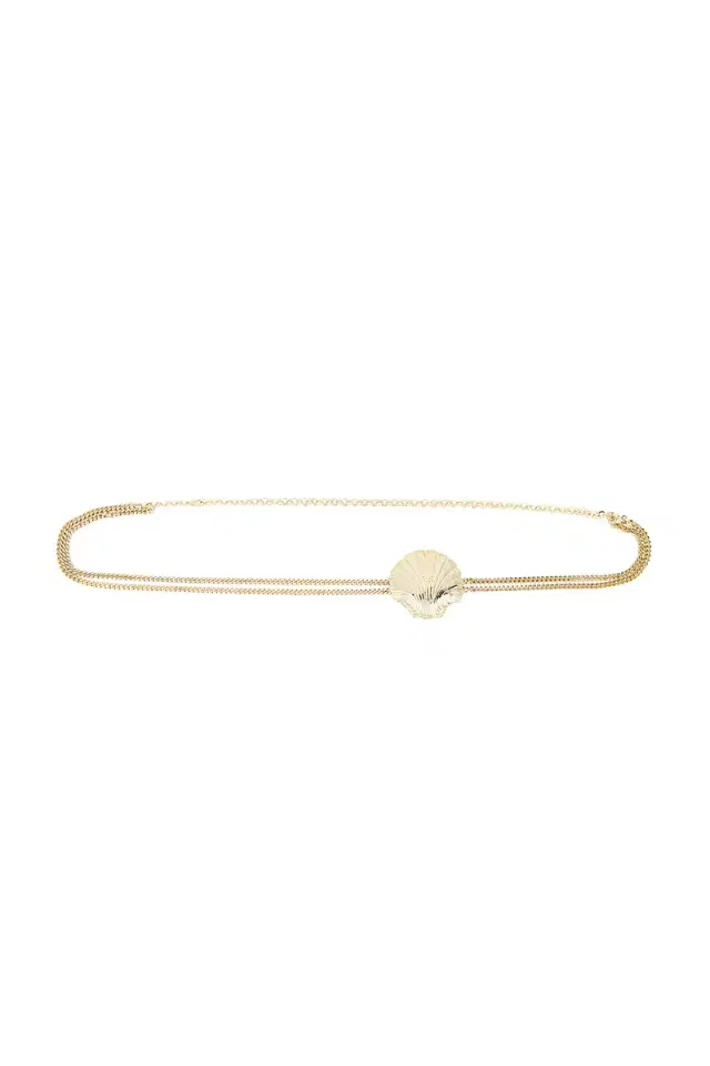 Rowen Rose Oversize Shell Chain Belt