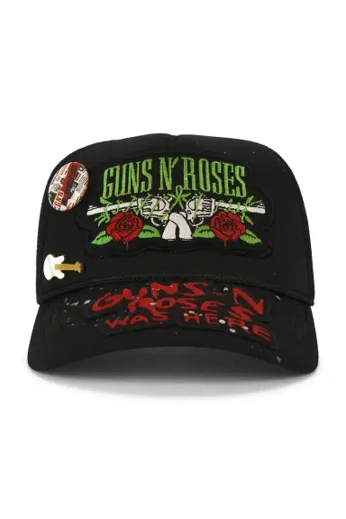 Madeworn Guns N' Roses Hand Painted Patched & Pinned Trucker Hat | Thumbnail 3