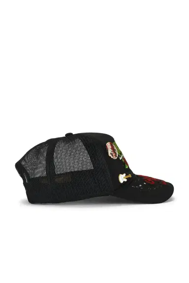 Madeworn Guns N' Roses Hand Painted Patched & Pinned Trucker Hat | Thumbnail 6