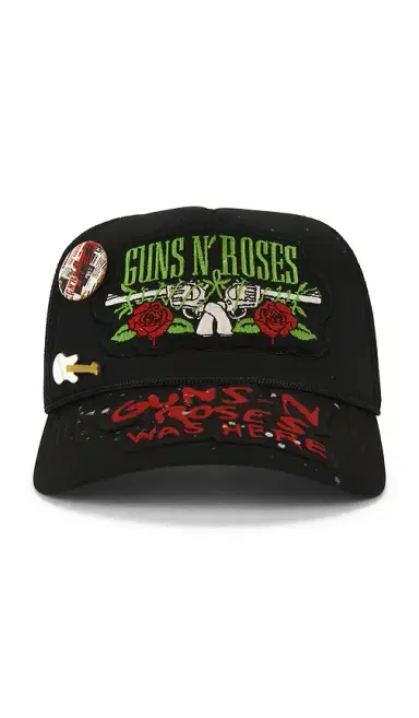 Madeworn Guns N' Roses Hand Painted Patched & Pinned Trucker Hat | Thumbnail 1