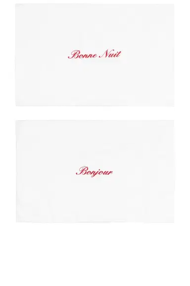 Abbode Bonjour & Bonne Nuit Pillowcase Set | Thumbnail 3 Abbode Bonjour & Bonne Nuit Pillowcase Set | Thumbnail 3