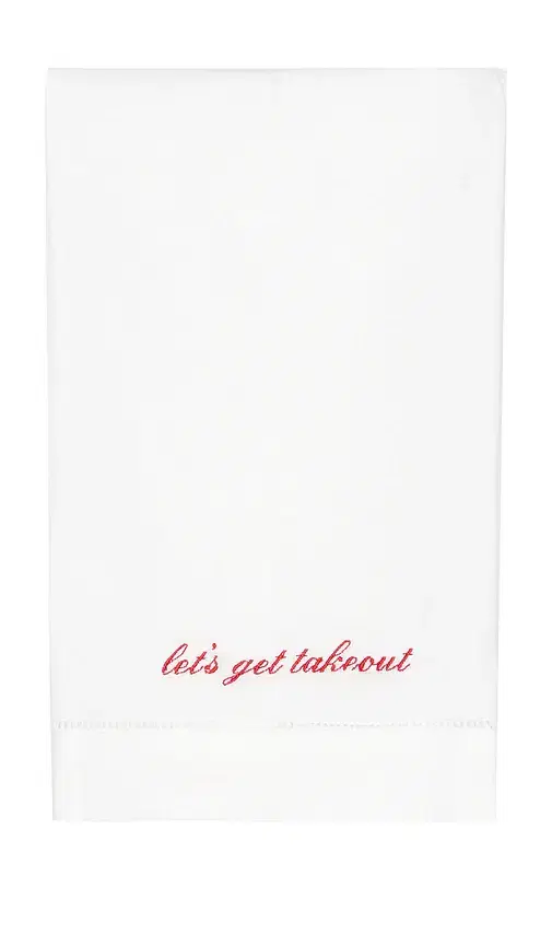 Abbode Let's Get Takeout Tea Towel