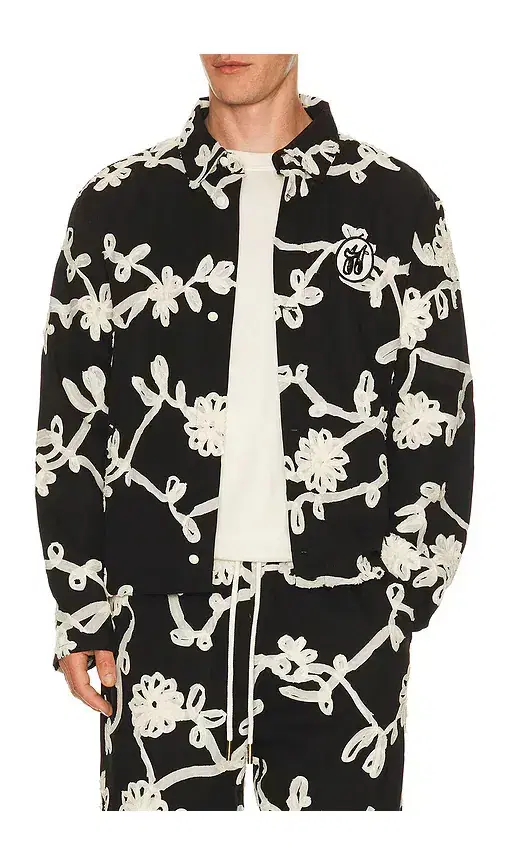Floral Ribbon Button Up