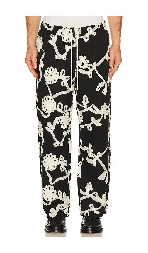 Floral Ribbon Ankle Pant