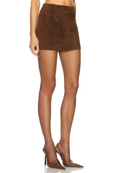 Aexae x REVOLVE Leather Suede Mini Skirt | Thumbnail 4