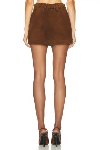 Aexae x REVOLVE Leather Suede Mini Skirt | Thumbnail 6