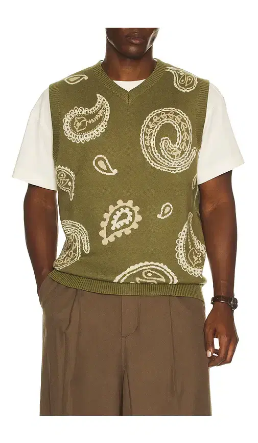 Malbon Paisley Sweater Vest