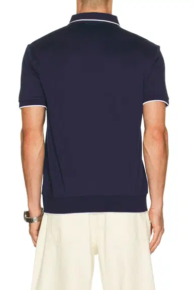 Polo Ralph Lauren Short Sleeve Jacquard Pique Johnny Collar Polo | Thumbnail 4